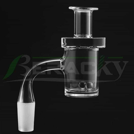 Beracky Beveled Edge 4mm Quartz Banger With Carving Spinner.