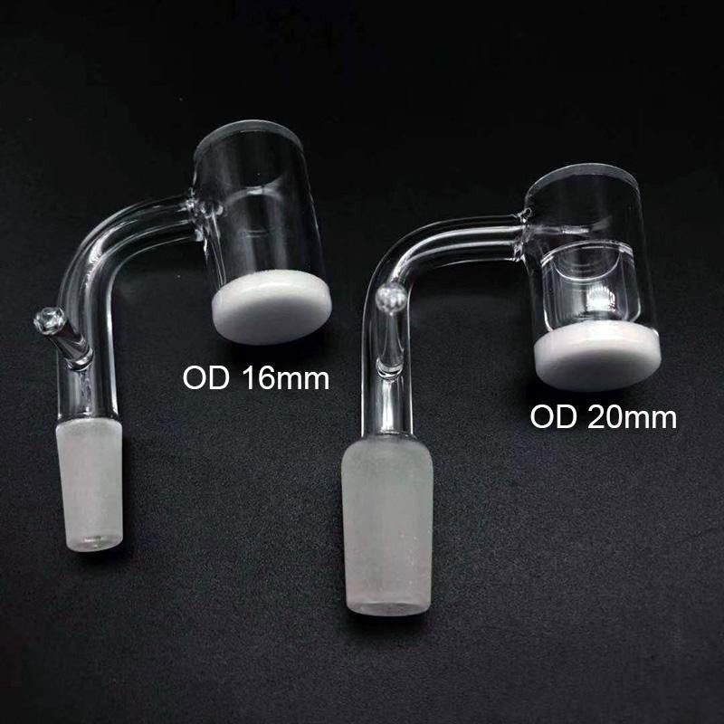 Pack Science Beveled Edge Opaque Bottom Quartz Banger Enail With Insert.