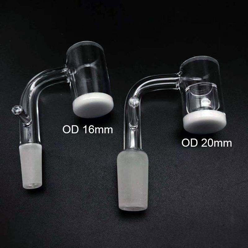 Pack Science Beveled Edge Opaque Bottom Quartz Banger Enail With Insert.