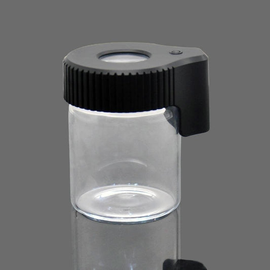 LED Air Tight Magnifying Glass Stash Jar.