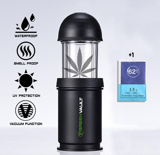 Pack Science Green Vault Vacuum Stash Container.