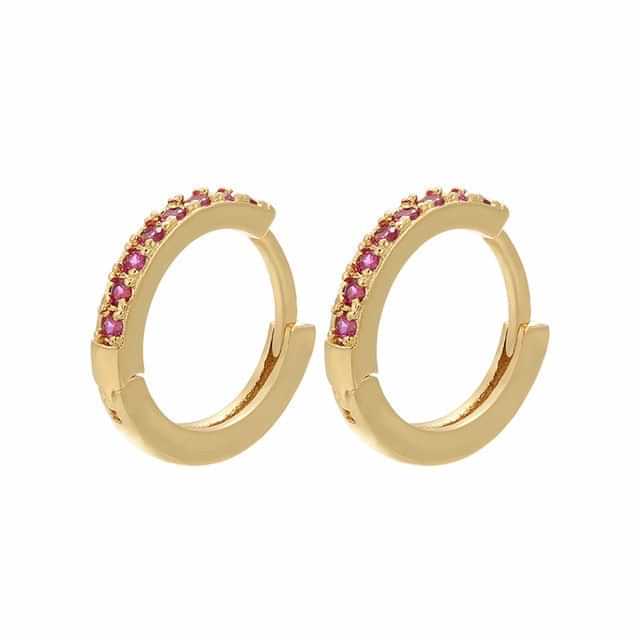 ZHUKOU 13x14mm one pair crystal hoop earrings for women jewelry DIY small earrings hooks jewelry accessories making model:VE82 yuhuv test yuhuv test022.