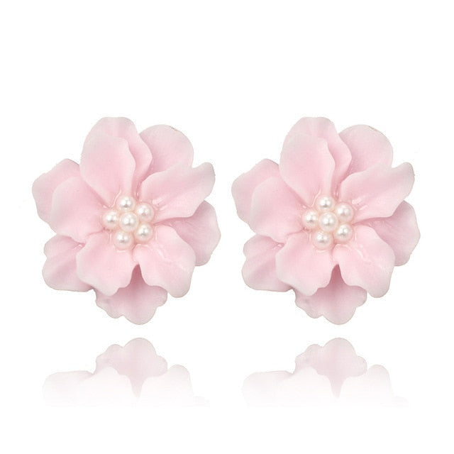 969696 yuhuv test Sexy Woman Black Flower Earrings Party Club Accessories Ear Stud Earrings Fashion Jewelry Korean Pearl Earrings Moda Mujer 2021 yuhuv test aja.