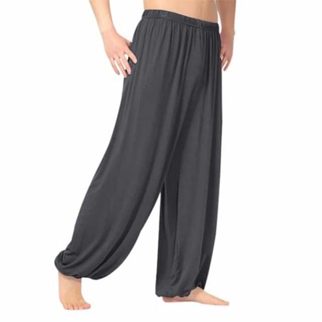 969696 yuhuv test Yoga Pants Men\'s Casual Solid Color Baggy Trousers Belly Dance Yoga Harem Pants Slacks sweatpants Trendy Loose Dance Clothing yuhuv test aja.