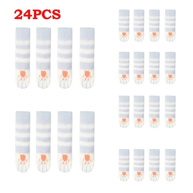 969696 yuhuv test 24PCS Knitted Chair Leg Socks Furniture Table Feet Leg Floor Protectors Covers Floor Protection Pads Moving Noise Reduction yuhuv test aja.