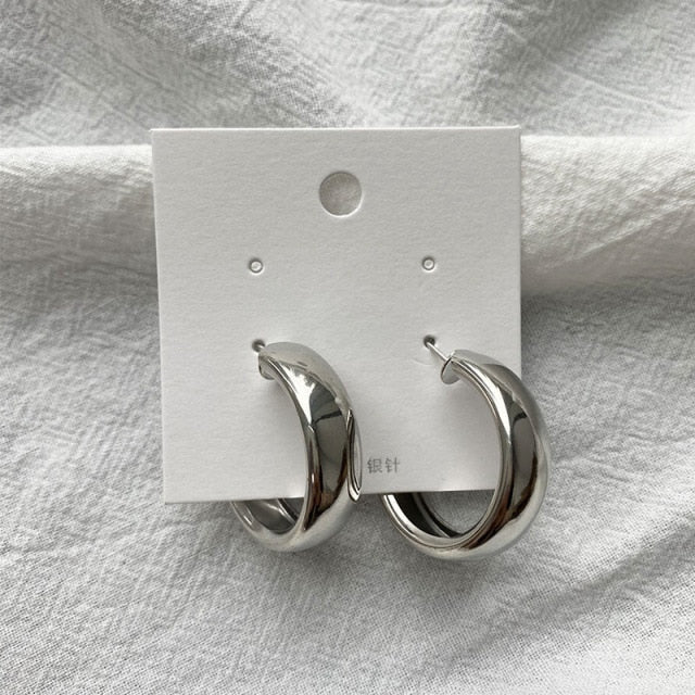 969696 yuhuv test Minimalist Gold/Silver Color Round Earrings for Women Trendy Geometric Drop Statement Earrings Party Fashion Jewelry Gift yuhuv test aja.