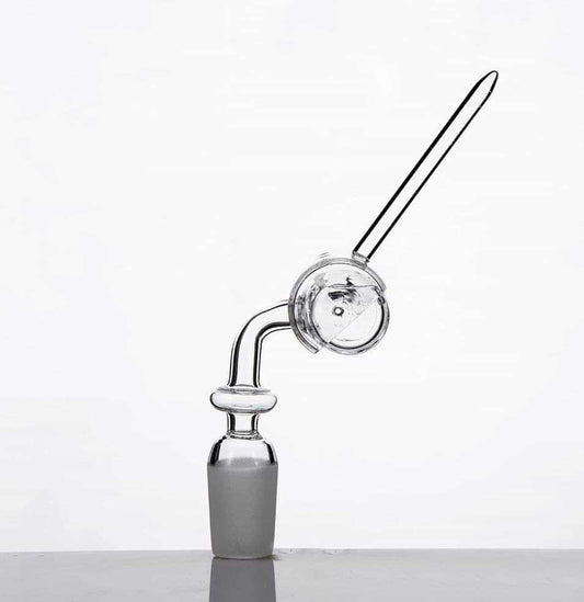 Trough Quartz Banger Nail With Carb Cap.