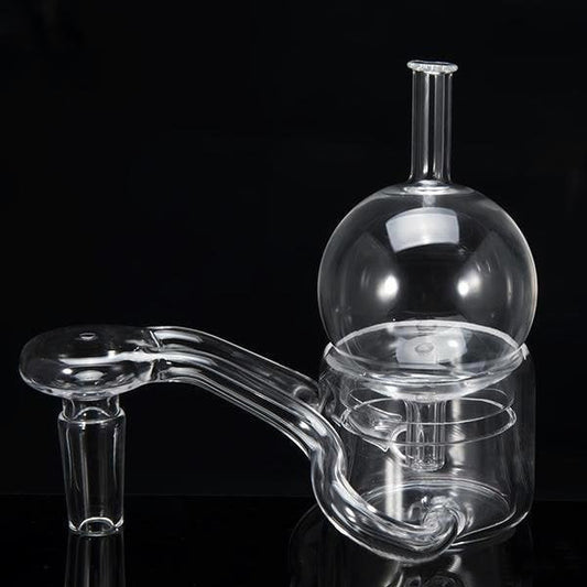 Vaportime 50MM XXXXL Double Quartz Tube Thermal Banger+Bubble Carb Cap.