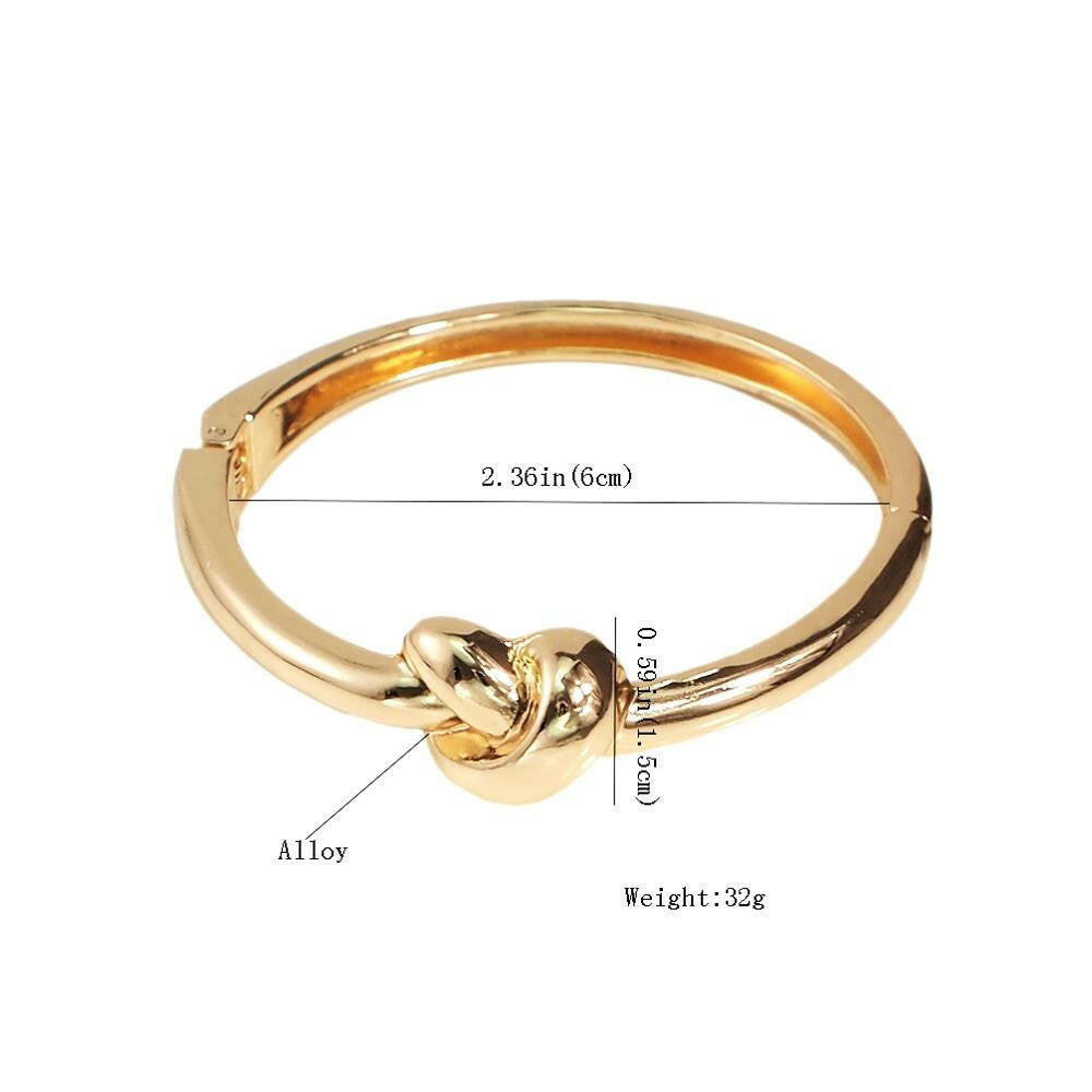 MANILAI Simple Alloy Bangles Bracelets Women Geometric Statement Knot Cuff Bangles Fashion Jewelry Gold Color yuhuv test 0 yuhuv test022.