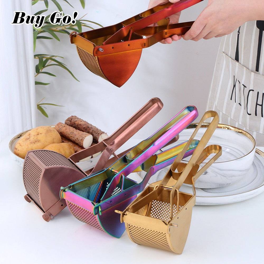 1xStainless Steel Manual Fruit Pomegranate Squeezer Orange Lemon Juicer Hand Press Kitchen Tools Potato Masher Ricer Maker Tool000.