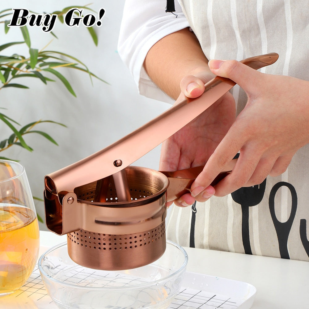 1xStainless Steel Manual Fruit Pomegranate Squeezer Orange Lemon Juicer Hand Press Kitchen Tools Potato Masher Ricer Maker Tool000.