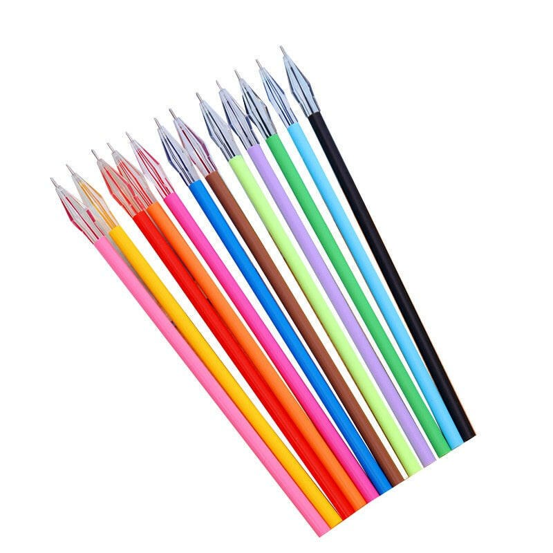 12 color Kawaii Diamond head Gel Pen set cute Signature Pen Escolar Papelaria School Office Supply Promotional Gift yuhuv test 0 yuhuv test022.