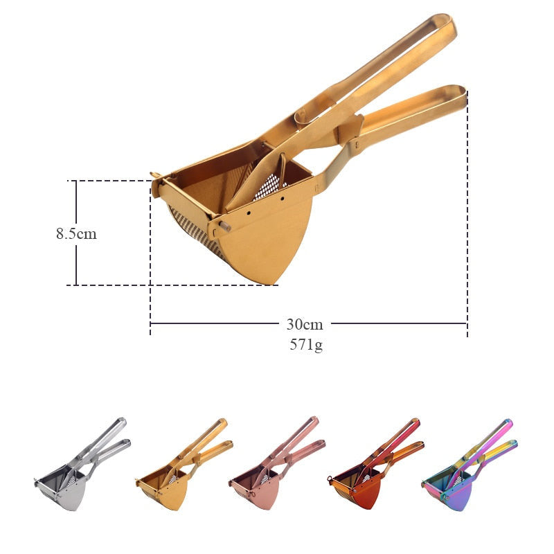 1xStainless Steel Manual Fruit Pomegranate Squeezer Orange Lemon Juicer Hand Press Kitchen Tools Potato Masher Ricer Maker Tool000.