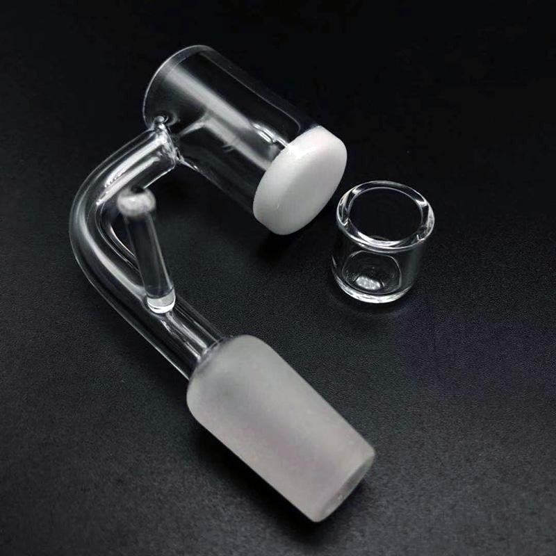 Pack Science Beveled Edge Opaque Bottom Quartz Banger Enail With Insert.
