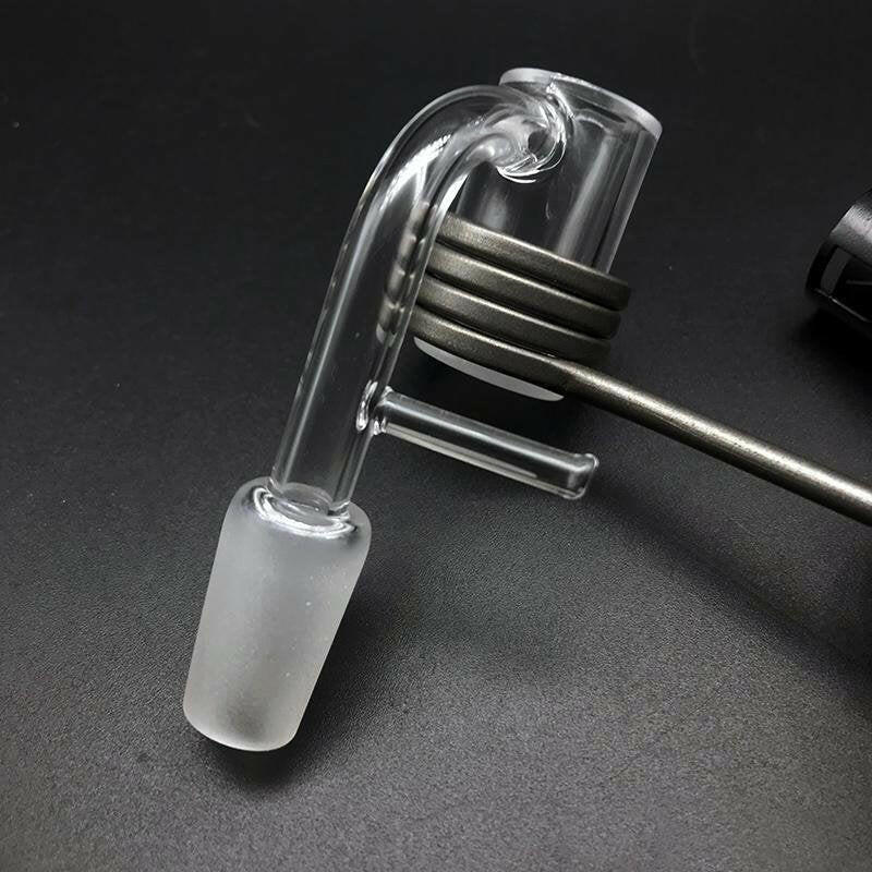 a22222346  330  Pack Science Beveled Edge Opaque Bottom Quartz Banger Enail With Insert Quartz Enail 55.