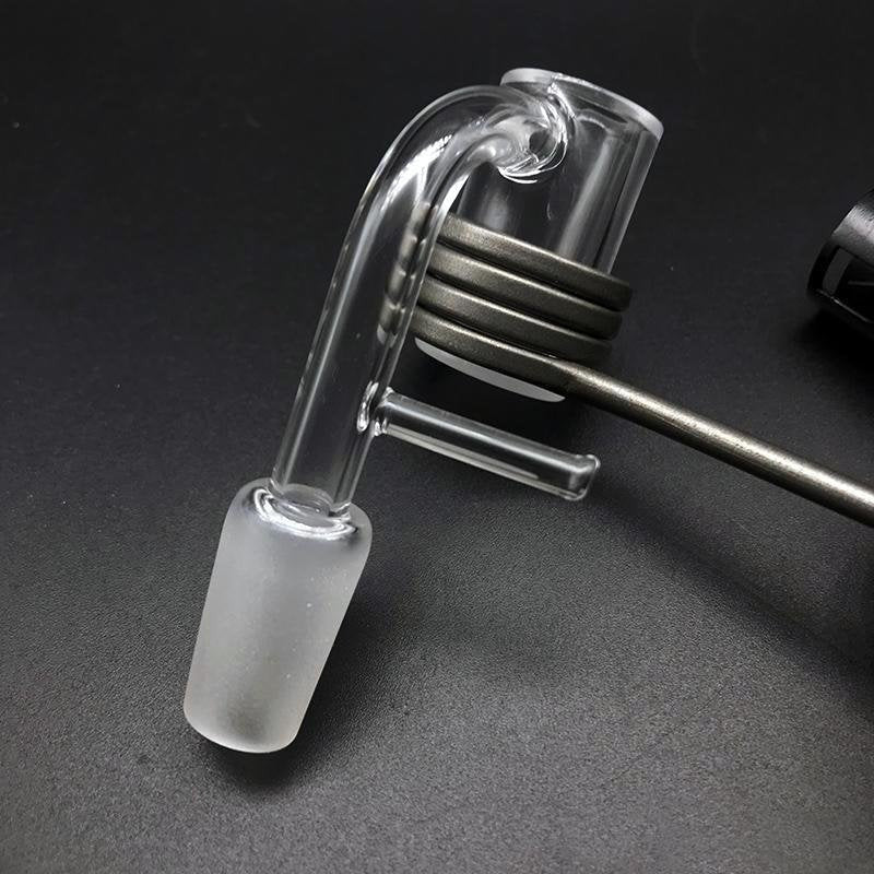 Pack Science Beveled Edge Opaque Bottom Quartz Banger Enail With Insert.