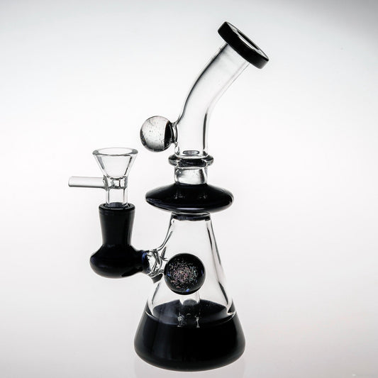 969696  yuhuv test Black Luminous Ball Double Function Rig Discount E-Nails Glass Rigajađ.