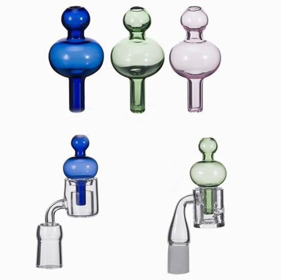 Colored Glass Carb Cap 28mm Round Ball Dome.