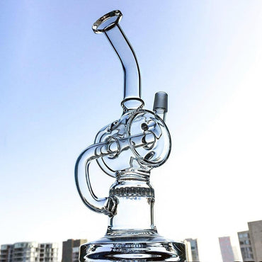 DGC Honeycomb Round Recycler Bent Neck Percolator WP147 xccscss 999 Discount E-Nails 9999.