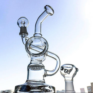 DGC Honeycomb Round Recycler Bent Neck Percolator WP147 xccscss 999 Discount E-Nails 9999.