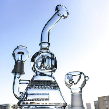 969696  yuhuv test DGC Honeycomb Inline Percolator Beaker WP176 Discount E-Nails Glass Rigaja.