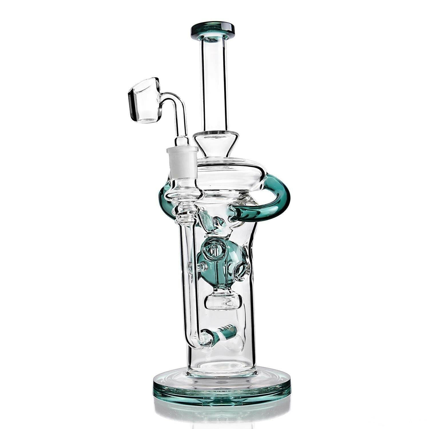 a22222346  330  Green Inner Fab Egg Recycler Rig Glass Rig 55.