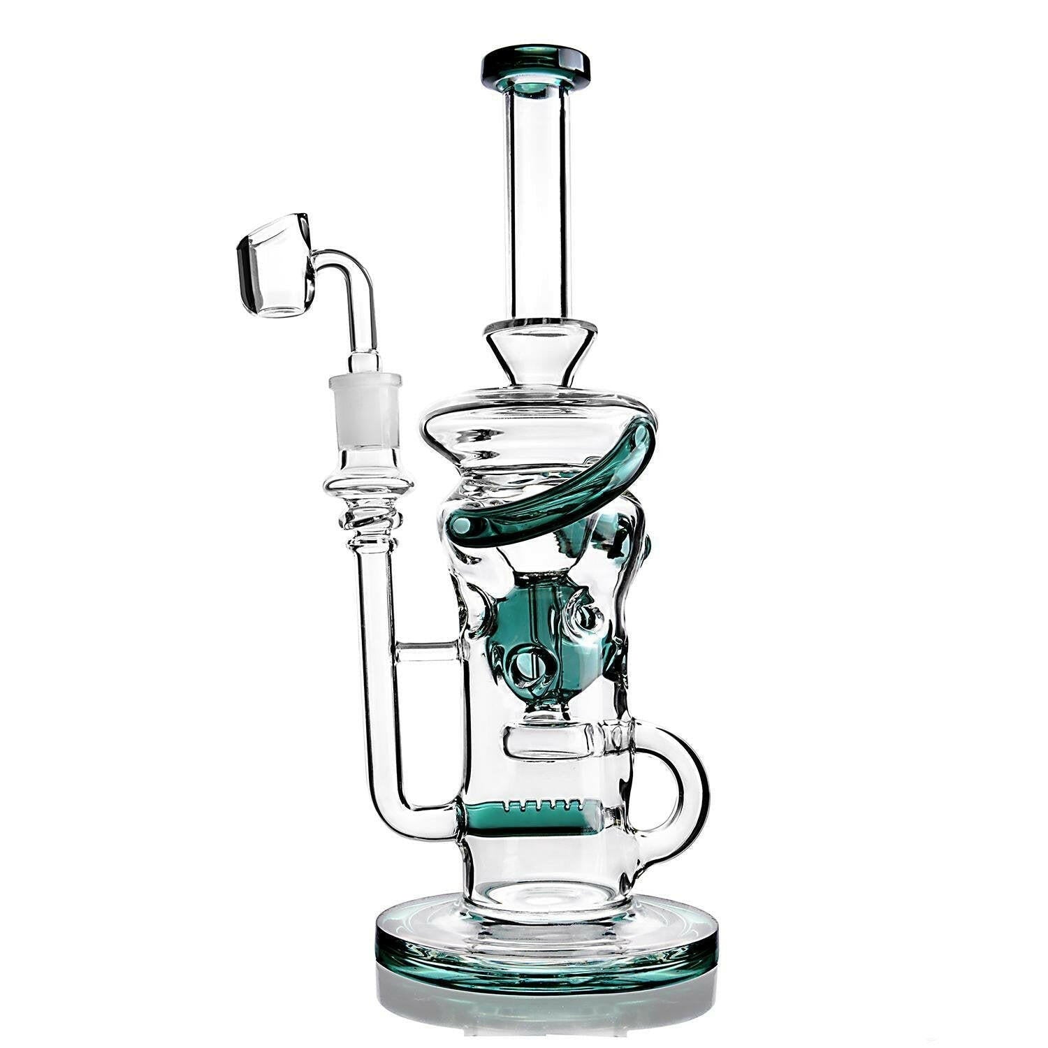 a22222346  330  Green Inner Fab Egg Recycler Rig Glass Rig 55.