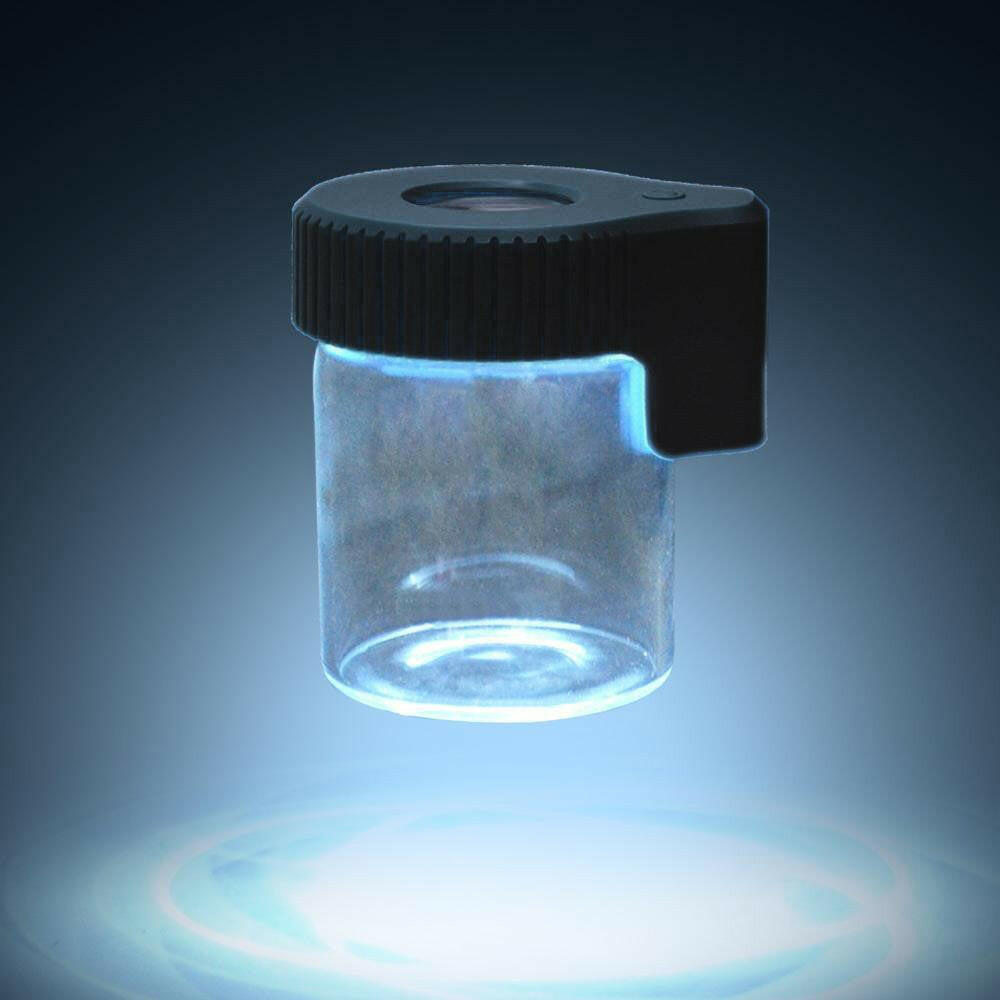 a22222346  330  LED Air Tight Magnifying Glass Stash Jar  55.