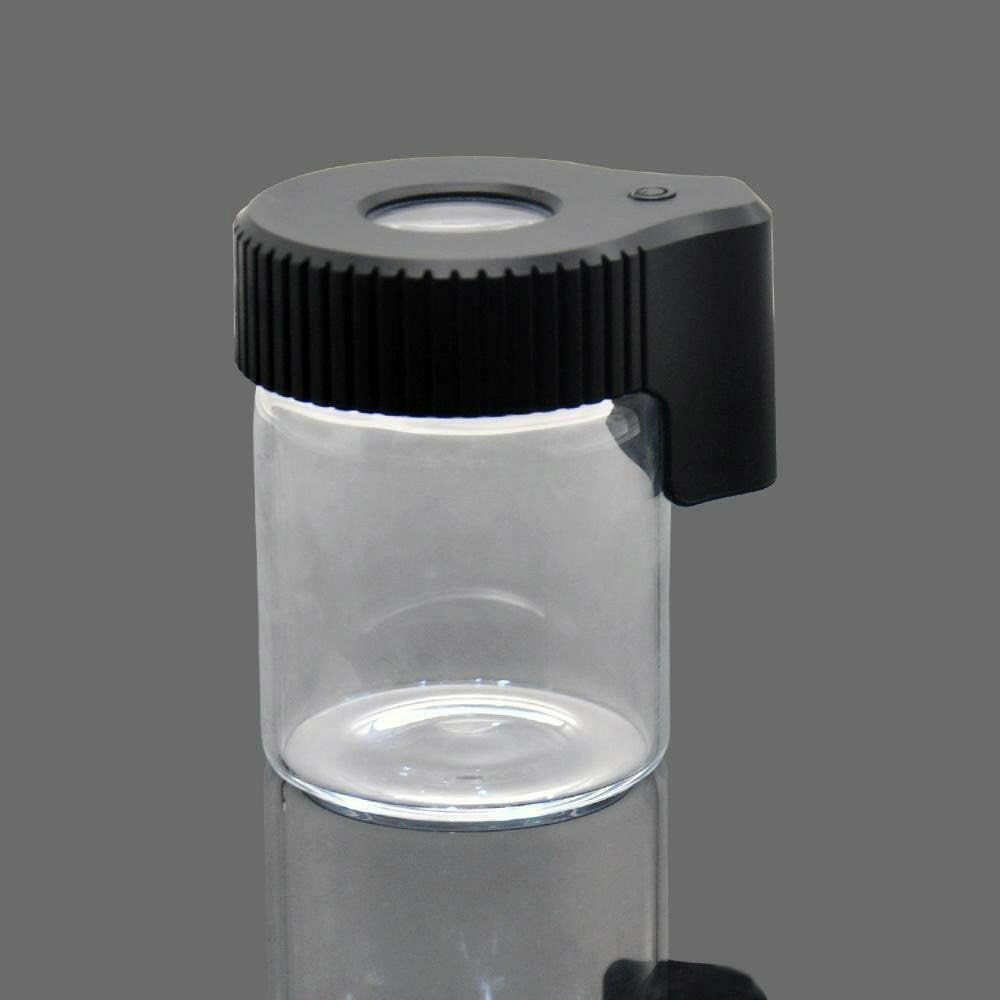 a22222346  330  LED Air Tight Magnifying Glass Stash Jar  55.