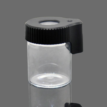 969696  yuhuv test LED Air Tight Magnifying Glass Stash Jar Discount E-Nails aja.