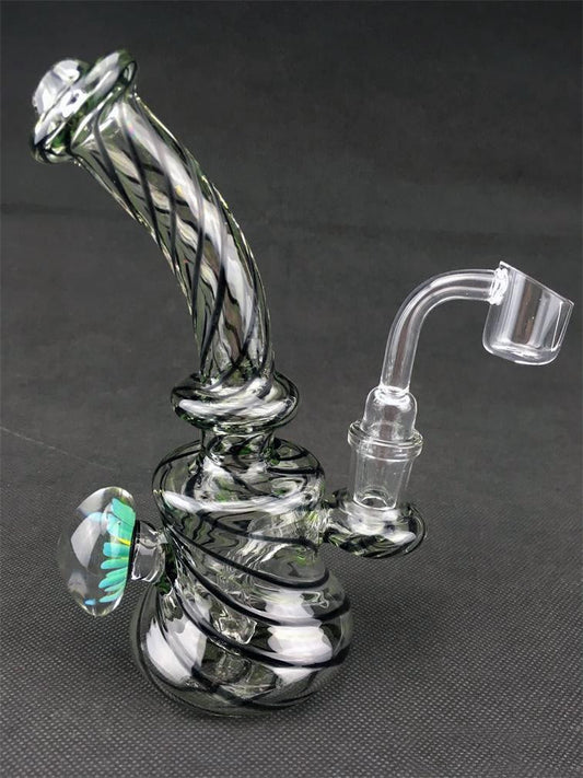 969696  yuhuv test ML Glass Mini UV Stripe Rig Discount E-Nails ajađ.