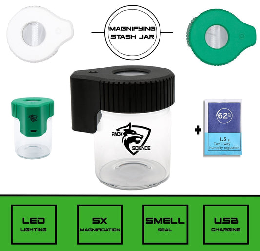 969696  yuhuv test Pack Science Magnifying Herb LED Jar Discount E-Nails Magnifying Jarajađ.