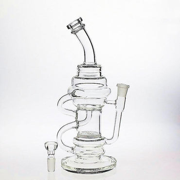 a22222346  Pack Science Recycler Honeycomb Percolator PG5010N Glass Rig 55.