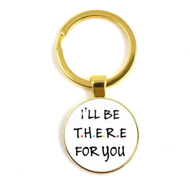 Friends TV Show Keychain 25th Anniversary Series Cartoon Fun Pattern 25mm Glass Cabochon Key Ring Keyholder For Good Friend Gift yuhuv test  yuhuv test022.