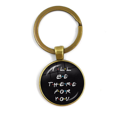 969696  yuhuv test Friends TV Show Keychain 25th Anniversary Series Cartoon Fun Pattern 25mm Glass Cabochon Key Ring Keyholder For Good Friend Gift yuhuv test aja.