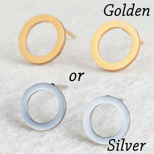 Golden Korean Minimalist Golden Iron Stainless Steel Triangle Stud Earrings for Women Fashion 2019 Jewelry Accessories Gift yuhuv test  yuhuv test022.