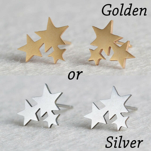 Golden Korean Minimalist Golden Iron Stainless Steel Triangle Stud Earrings for Women Fashion 2019 Jewelry Accessories Gift yuhuv test  yuhuv test022.