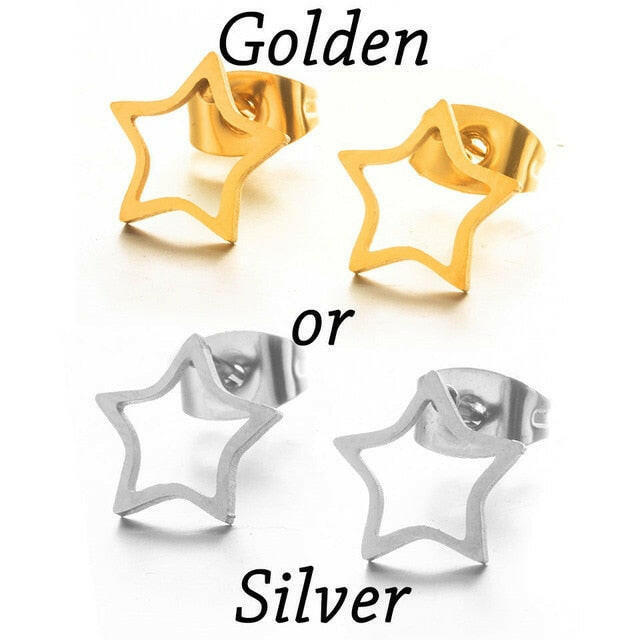 Golden Korean Minimalist Golden Iron Stainless Steel Triangle Stud Earrings for Women Fashion 2019 Jewelry Accessories Gift yuhuv test  yuhuv test022.