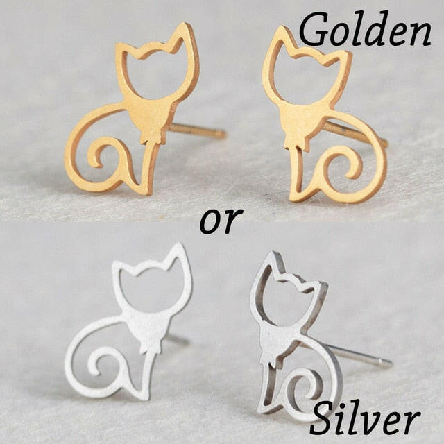 Golden Korean Minimalist Golden Iron Stainless Steel Triangle Stud Earrings for Women Fashion 2019 Jewelry Accessories Gift yuhuv test  yuhuv test022.