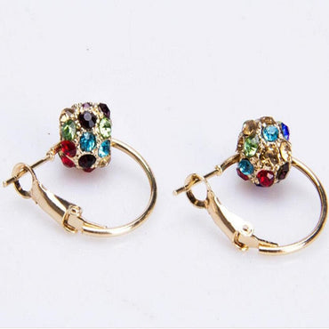 969696  yuhuv test Fashion Austrian Crystal Ball Gold/Silver Earrings High Quality Earrings For Woman Party Wedding Jewelry Boucle D'oreille Femme yuhuv test aja.