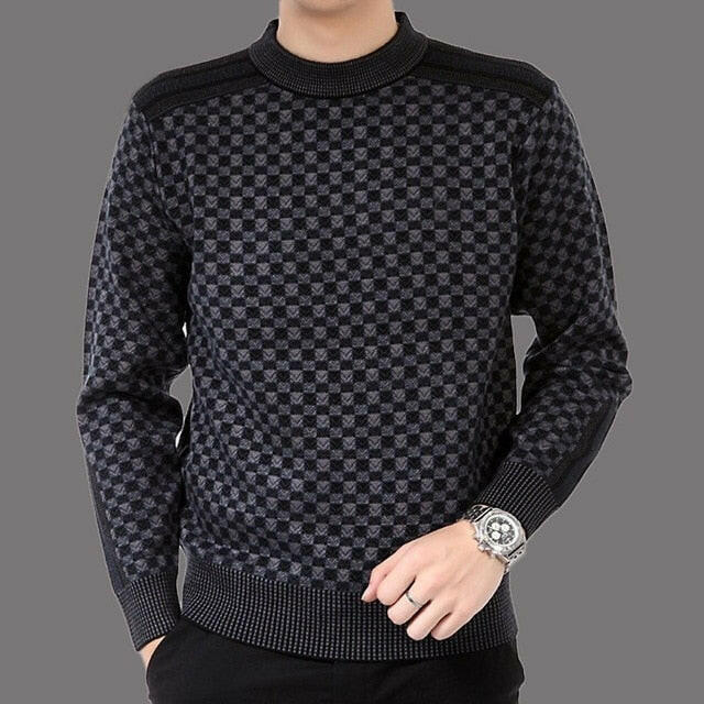 Sweater Mens Winter Thick Warm Cashmere Turtleneck Men Knitted Plaid Sweaters Slim Fit Pullover Pull Homme Classic Wool Knitwearơ' yuhuv test3333 yuhuv test.