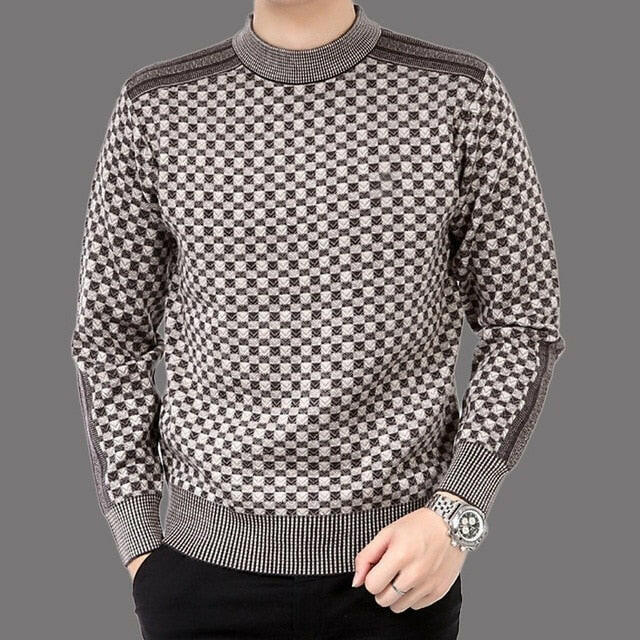 Sweater Mens Winter Thick Warm Cashmere Turtleneck Men Knitted Plaid Sweaters Slim Fit Pullover Pull Homme Classic Wool Knitwearơ' yuhuv test3333 yuhuv test.