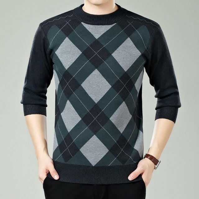 Sweater Mens Winter Thick Warm Cashmere Turtleneck Men Knitted Plaid Sweaters Slim Fit Pullover Pull Homme Classic Wool Knitwearơ' yuhuv test3333 yuhuv test.