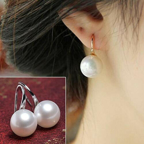 Women Earrings Imitation Pearls Ball Hook Earrings Eardrops Bridal Wedding Party Jewelry aretes de mujer серьги женские yuhuv test  yuhuv test022.