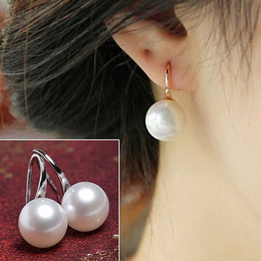 Women Earrings Imitation Pearls Ball Hook Earrings Eardrops Bridal Wedding Party Jewelry aretes de mujer серьги женскиеơ' yuhuv test3333 yuhuv testkk.