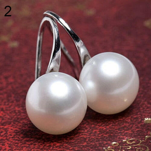 Women Earrings Imitation Pearls Ball Hook Earrings Eardrops Bridal Wedding Party Jewelry aretes de mujer серьги женские yuhuv test  yuhuv test022.