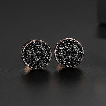 969696  yuhuv test LUOTEEMI Elegant Small Round Stud Earrings for Women Dating AAA Black/White Cubic Zircon Three Color Fashion Jewelry Gift yuhuv test aja.