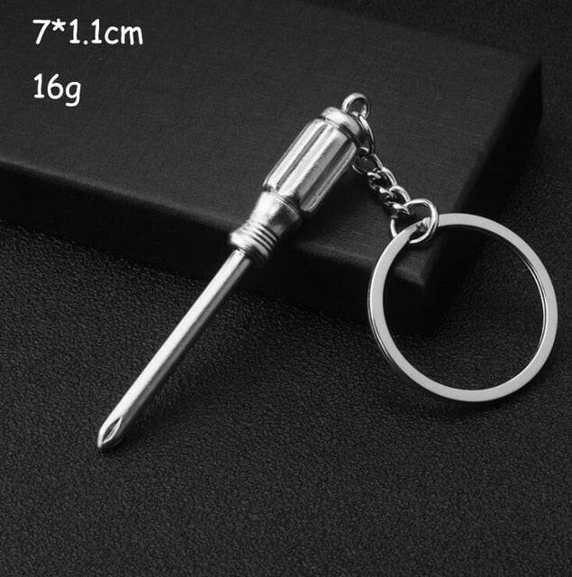 Keychains For Men Car Bag KeyRing Outdoor Combination Tool Portable Mini Utility Pocket Clasp Ruler Hammer Wrench Pliers Shovelơ' yuhuv test3333 yuhuv test.