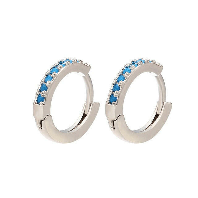 ZHUKOU 13x14mm one pair crystal hoop earrings for women jewelry DIY small earrings hooks jewelry accessories making model:VE82 yuhuv test  yuhuv test022.