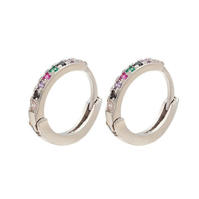 ZHUKOU 13x14mm one pair crystal hoop earrings for women jewelry DIY small earrings hooks jewelry accessories making model:VE82 yuhuv test  yuhuv test022.